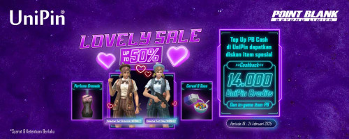 [Lovely Sale] Top Up PB Cash di UniPin - Dapatkan Diskon 60% + Cashback 14.000 UniPin Credits & Item In-Game PB!